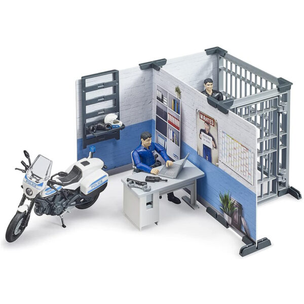 Polizeistation mit Polizeimotorrad - Image 3