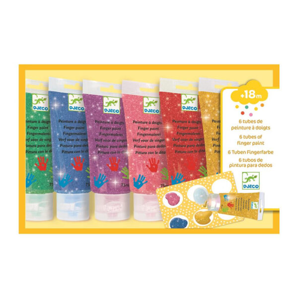 Fingerfarben Glitzer Tuben