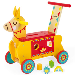 Janod Laufrad Lama zum schieben mit Sortiespiel