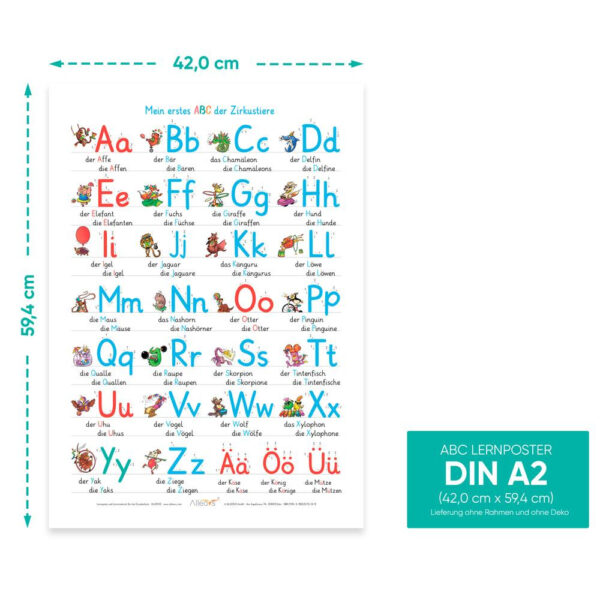 Lernposter Mein erstes ABC der Zirkustiere - Image 2