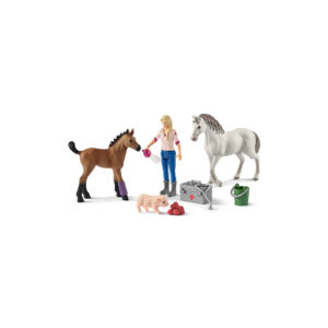 Schleich Arztbesuch bei Stute und Fohlen