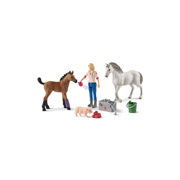 Schleich Arztbesuch bei Stute und Fohlen