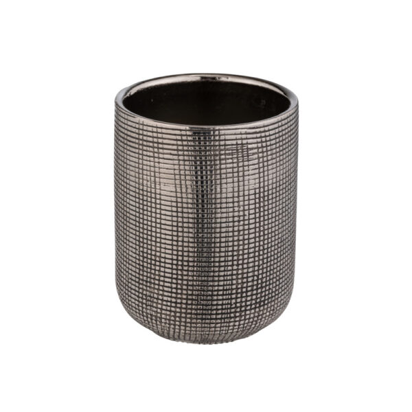Keramik Zahnputzbecher Rivara, silber - Image 2