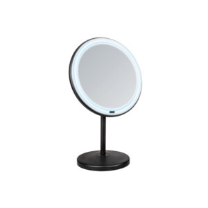 LED Standspiegel Onno, schwarz matt