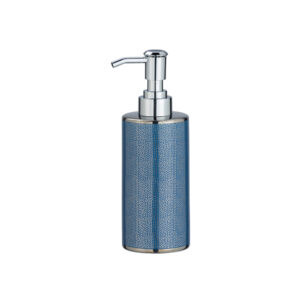 Seifenspender Nuria, silber/blau