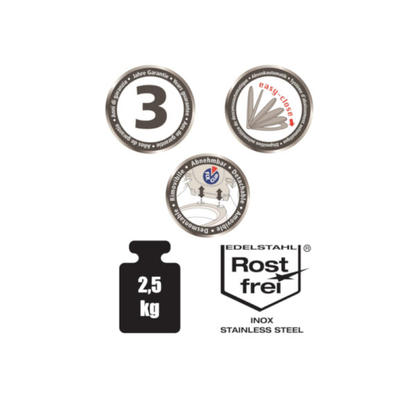 WC-Sitz Dazio Easy-Close weiss, Duroplast - Image 3