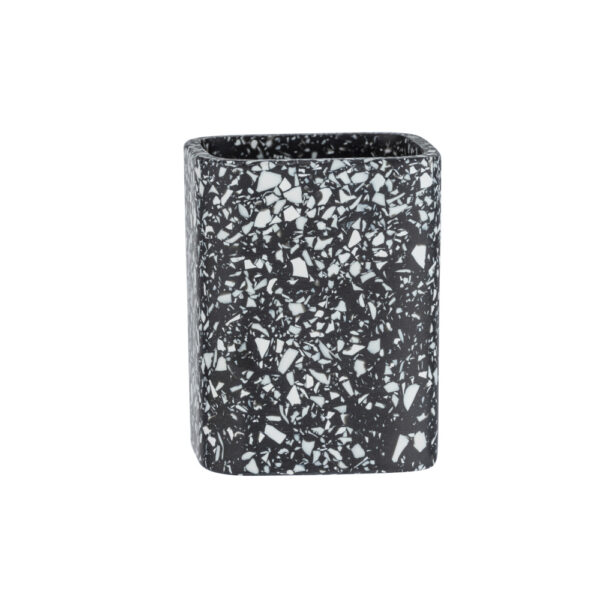 Zahnputzbecher Terrazzo, schwarz - Image 3
