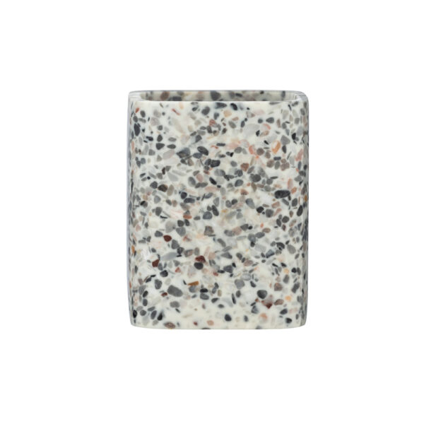 Zahnputzbecher Terrazzo, weiss - Image 2