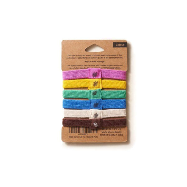 Haargummis, plastikfrei, multi colour, 6er Pack - Image 2